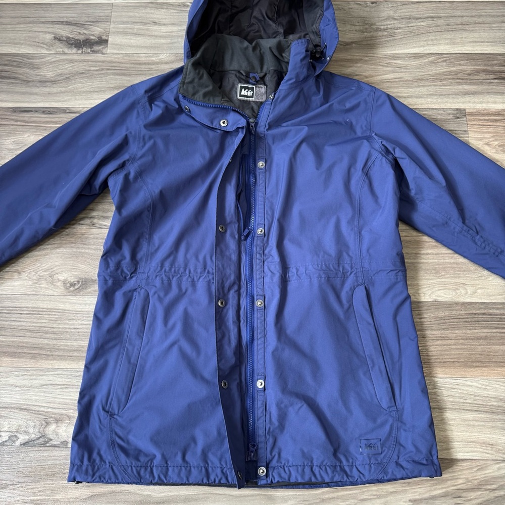 REI Women's E1 Elements Softshell Hooded Rain Jac… - image 2